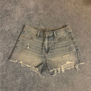 Aerie Light Blue Distressed Jean Shorts